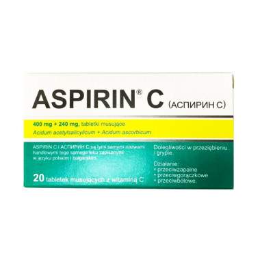 Aspirin C 20 tabl. mus....
