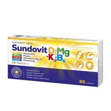 SundovitD3+Mg+K2+B6 30 tabl.