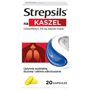 Strepsils na kaszel 375 mg 20 kaps.