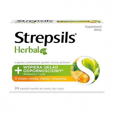 Strepsils Herbal miód melisa i propolis 24 past.