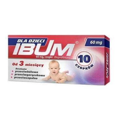 Ibum dla dzieci 60 mg 10 czop.